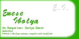 emese ibolya business card